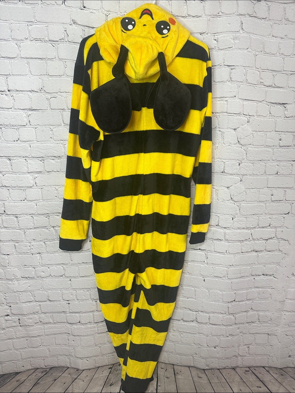 Spirit Bee Stripe Hooded Onesie Costume Unisex L Large
